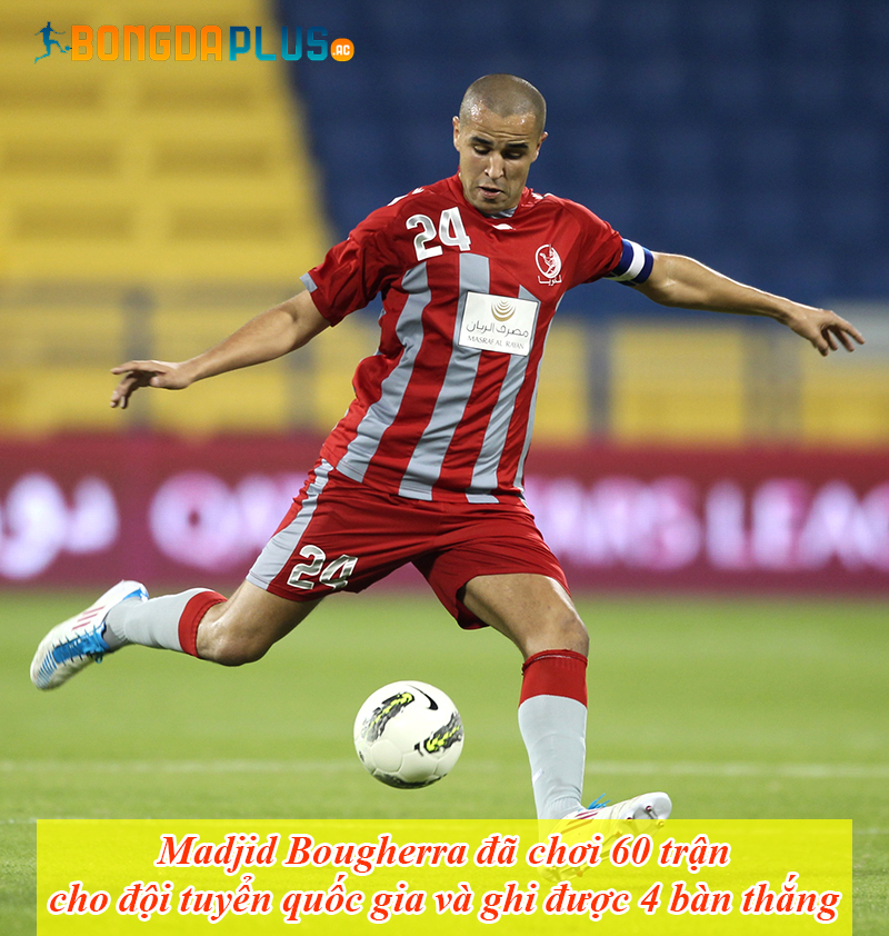 Madjid Bougherra đã chơi 60 trận cho đội tuyển quốc gia và ghi được 4 bàn thắng